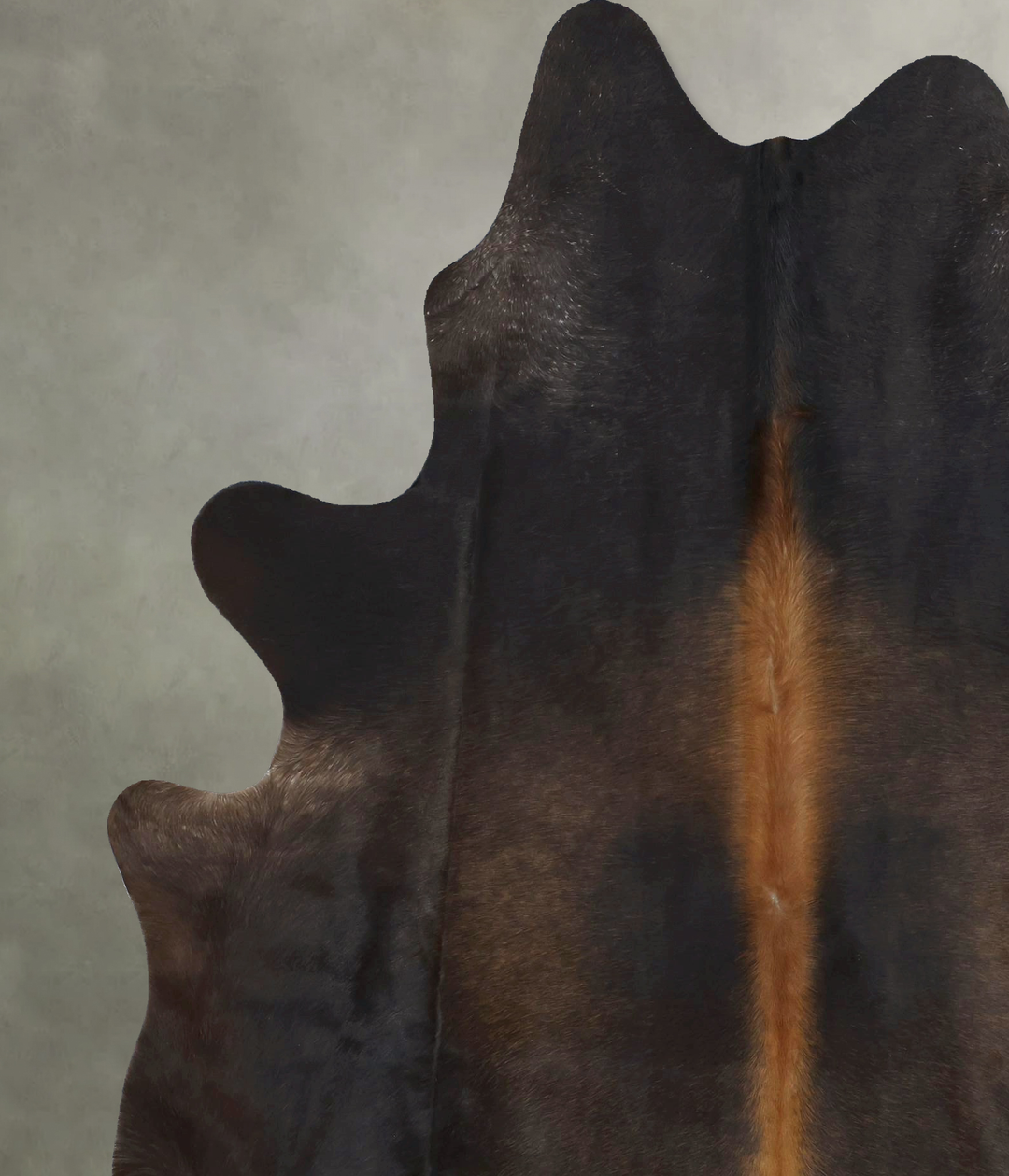 Chocolate X-Large Brazilian Cowhide Rug 7'10"H x 6'2"W #B20463 by Huds