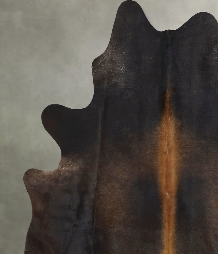 Chocolate X-Large Brazilian Cowhide Rug 7'10"H x 6'2"W #B20463 by Hudson Hides