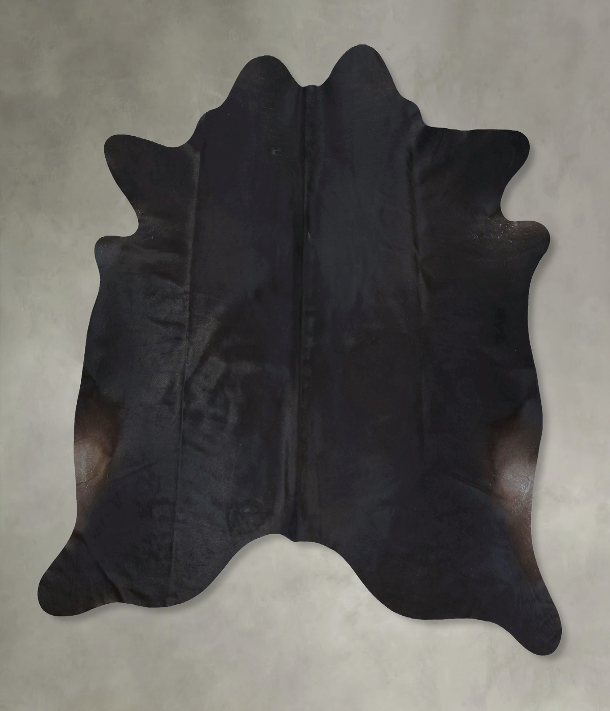 Solid Black Cowhide Rug #B20465