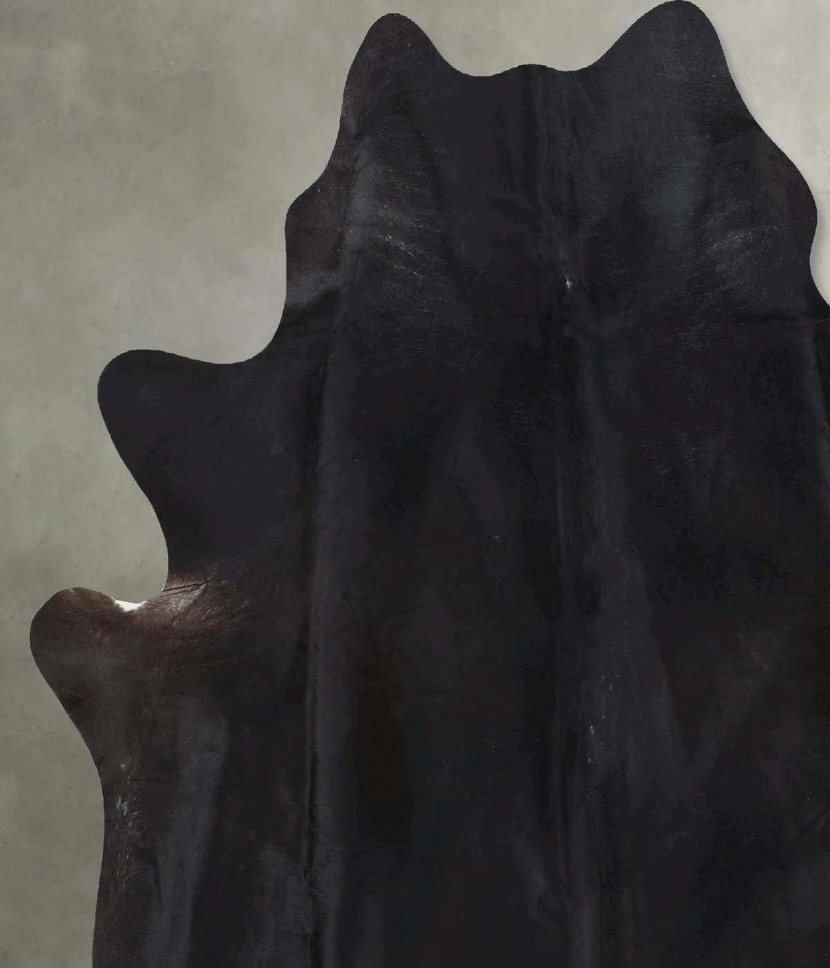 Solid Black XX-Large Brazilian Cowhide Rug 7'10"H x 6'5"W #B20469 by Hudson Hides
