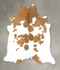 Beige and White XX-Large Brazilian Cowhide Rug 7'7