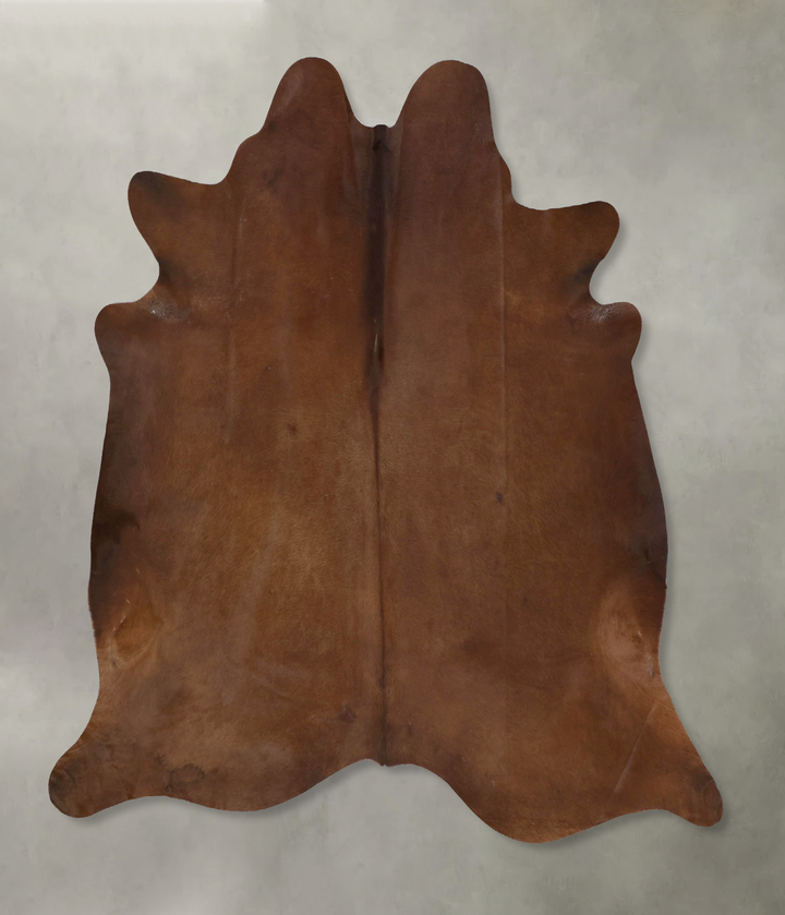 Solid Brown XX-Large Brazilian Cowhide Rug 7'5"H x 7'5"W #B20473 by Hudson Hides