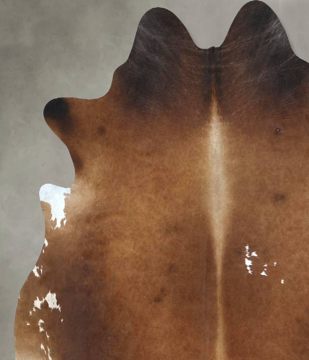 Brown and White Regular X-Large Brazilian Cowhide Rug 7'3"H x 6'7"W #B