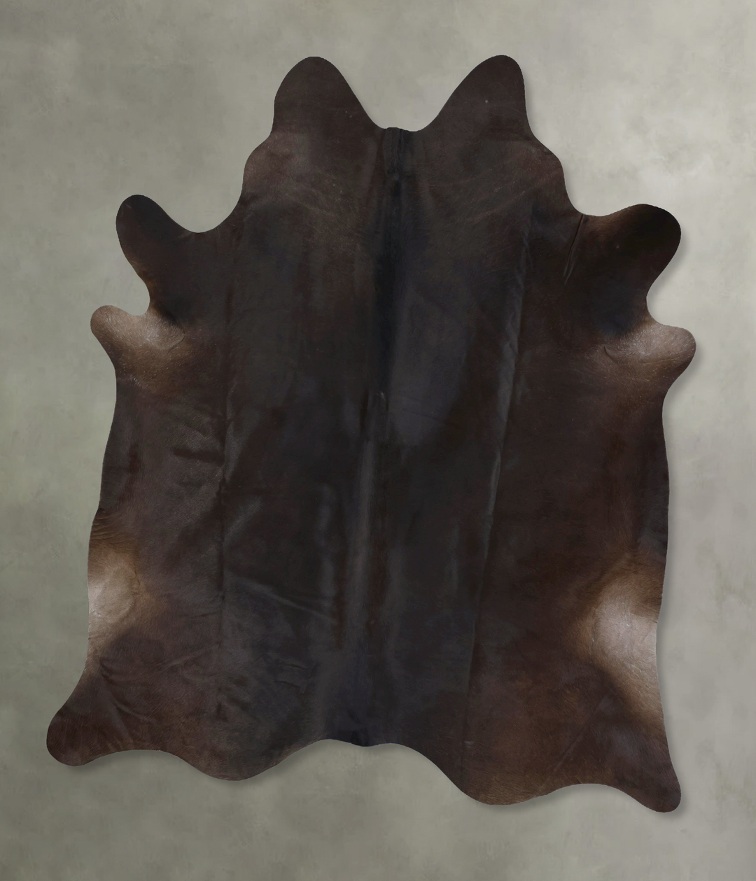 Solid Black XX-Large Brazilian Cowhide Rug 8'3"H x 7'0"W #B20477 by Hu