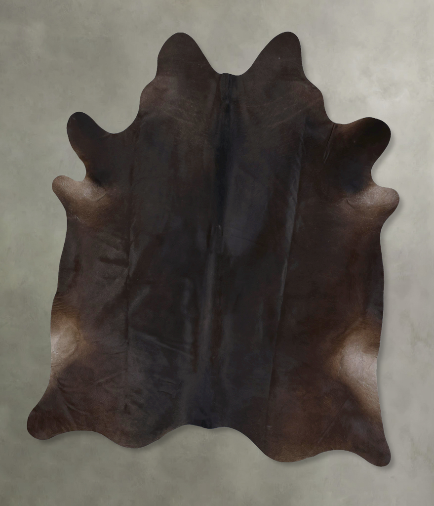 Solid Black XX-Large Brazilian Cowhide Rug 8'3"H x 7'0"W #B20477 by Hudson Hides