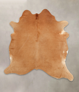 Solid Brown XX-Large Brazilian Cowhide Rug 7'7"H x 7'2"W #B2048 by Hudson Hides