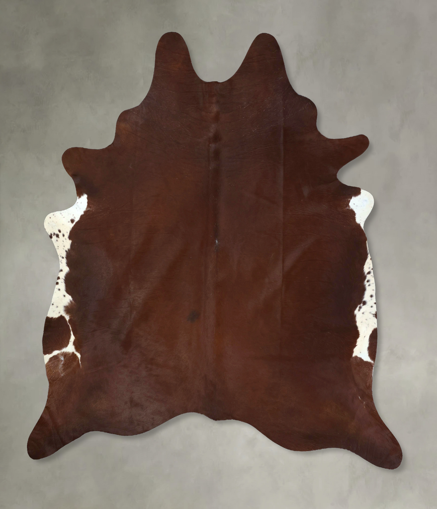 Solid Brown XX-Large Brazilian Cowhide Rug 8'10"H x 7'4"W #B20480 by Hudson Hides