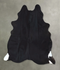 Solid Black X-Large Brazilian Cowhide Rug 7'10