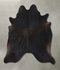 Solid Black X-Large Brazilian Cowhide Rug 7'2