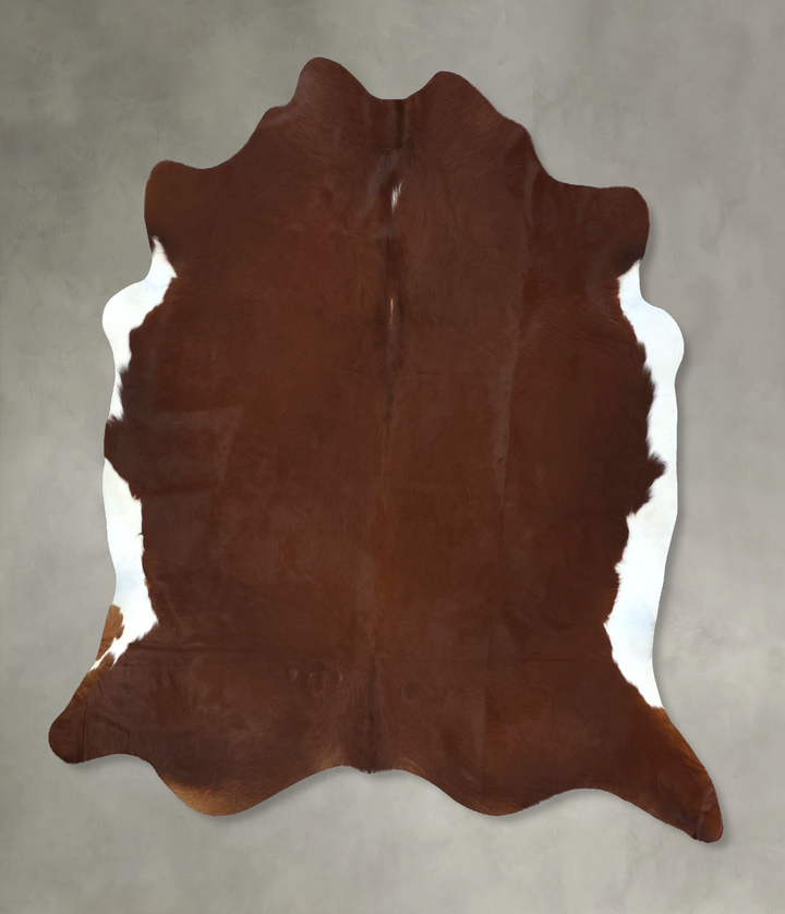 Solid Brown XX-Large Brazilian Cowhide Rug 7'3"H x 6'11"W #B20486 by Hudson Hides
