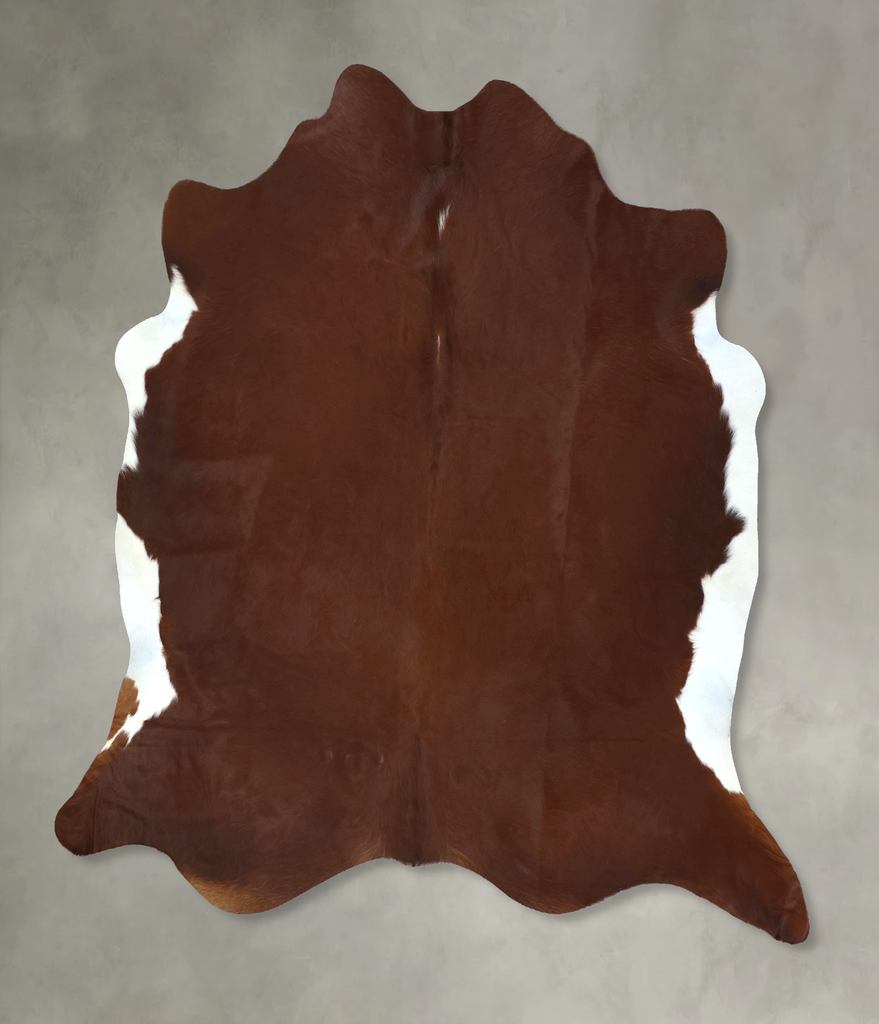 Solid Brown XX-Large Brazilian Cowhide Rug 7'3"H x 6'11"W #B20486 by Hudson Hides
