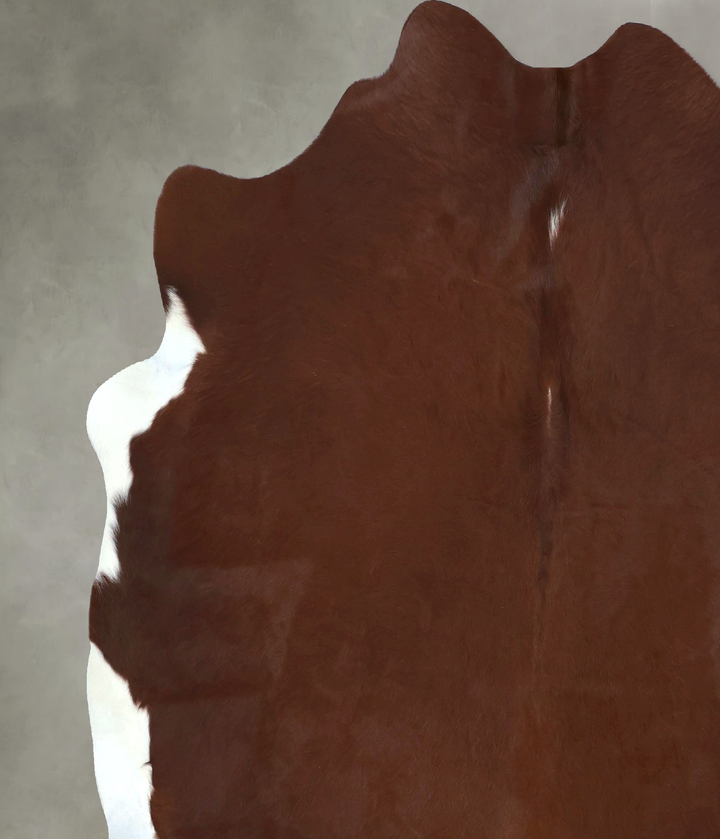 Solid Brown XX-Large Brazilian Cowhide Rug 7'3"H x 6'11"W #B20486 by Hudson Hides