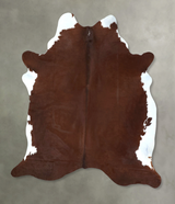 Brown and White Regular XX-Large Brazilian Cowhide Rug 8'4"H x 6'11"W #B20491 by Hudson Hides