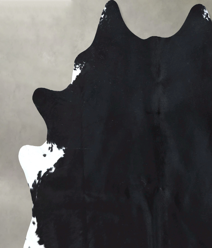 Black and White XX-Large Brazilian Cowhide Rug 8'0"H x 7'4"W #B20494 by Hudson Hides