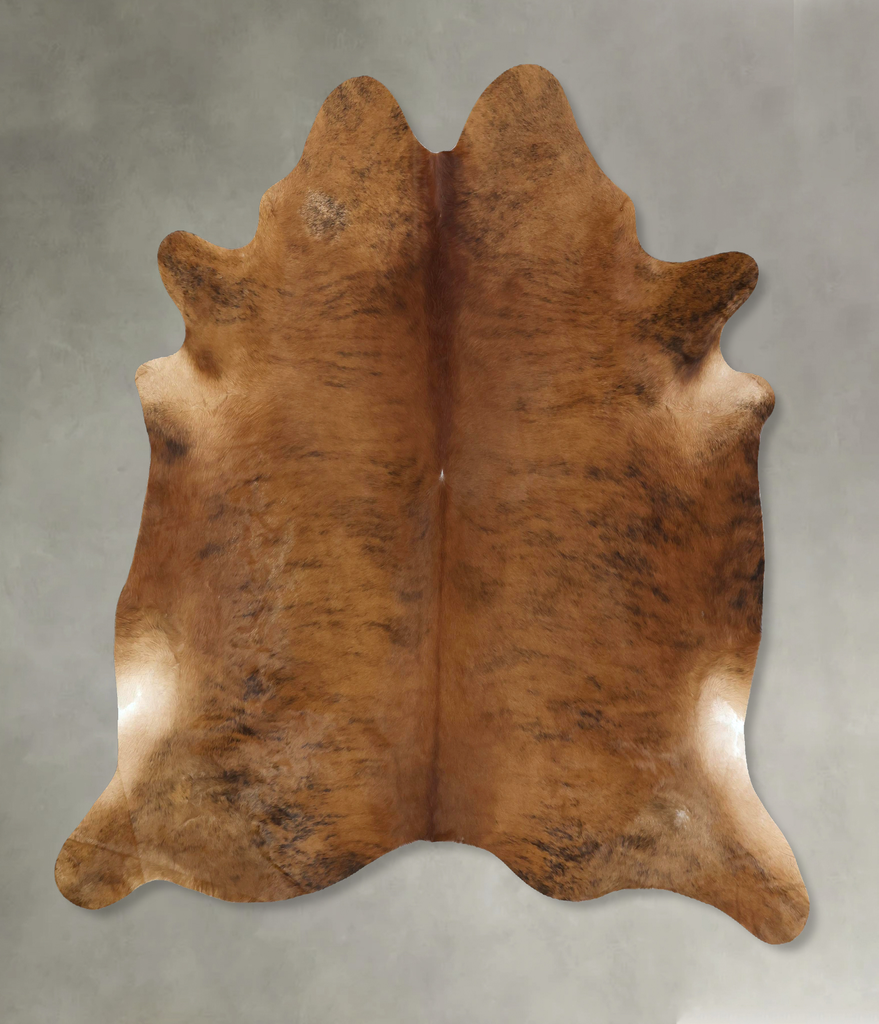 Medium Brindle XX-Large Brazilian Cowhide Rug 7'5"H x 6'11"W #B20499 by Hudson Hides