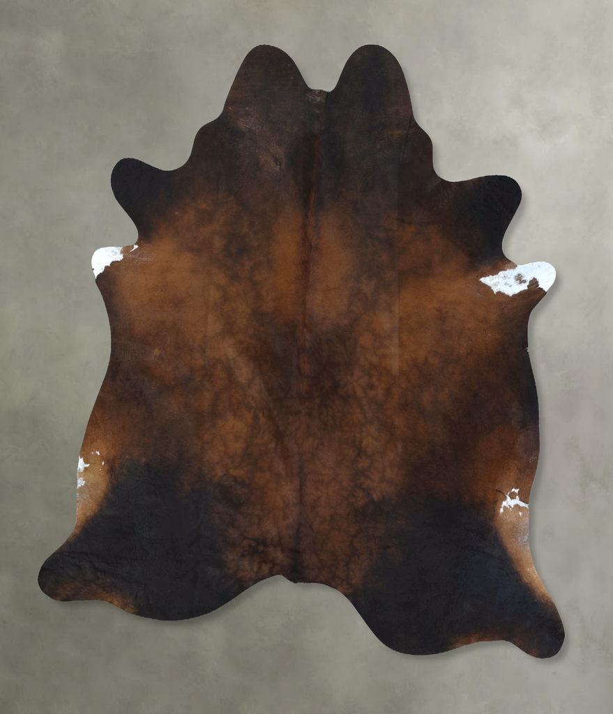 Chocolate XX-Large Brazilian Cowhide Rug 7'7"H x 6'7"W #B20501 by Hudson Hides