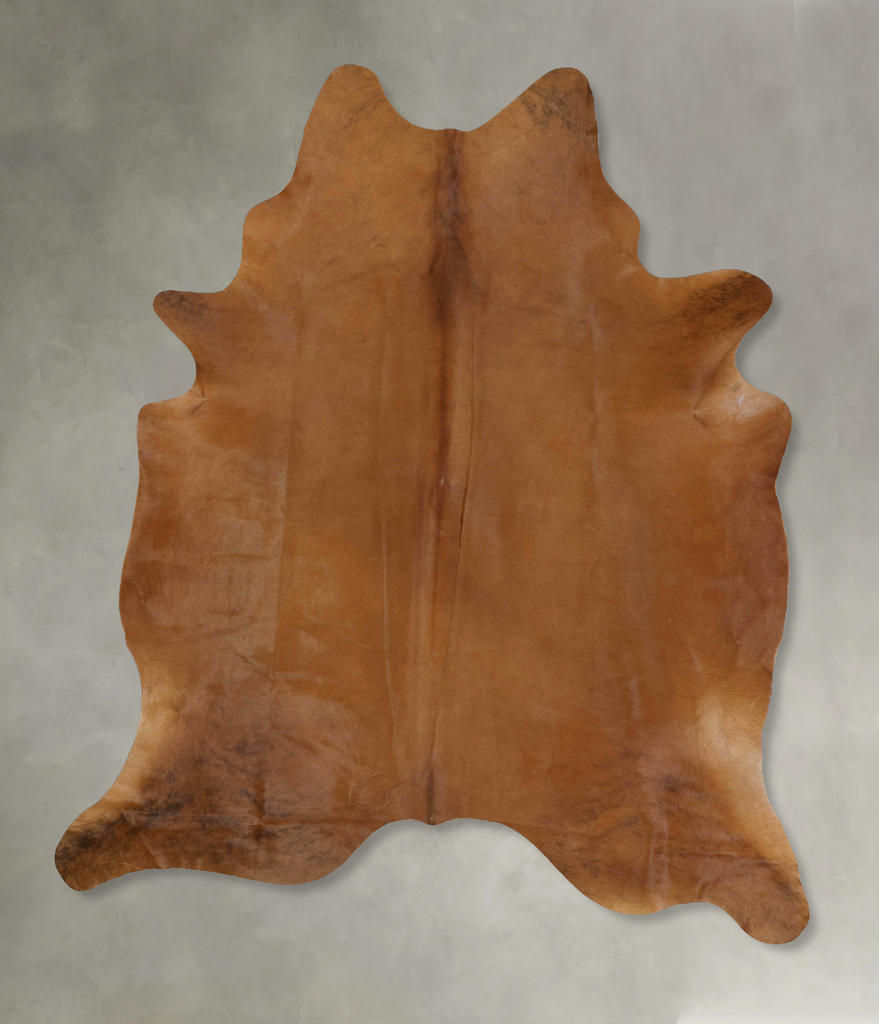 Solid Brown XX-Large Brazilian Cowhide Rug 8'8"H x 6'8"W #B20531 by Hudson Hides