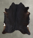 Solid Black XX-Large Brazilian Cowhide Rug 7'7"H x 6'7"W #B20532 by Hudson Hides