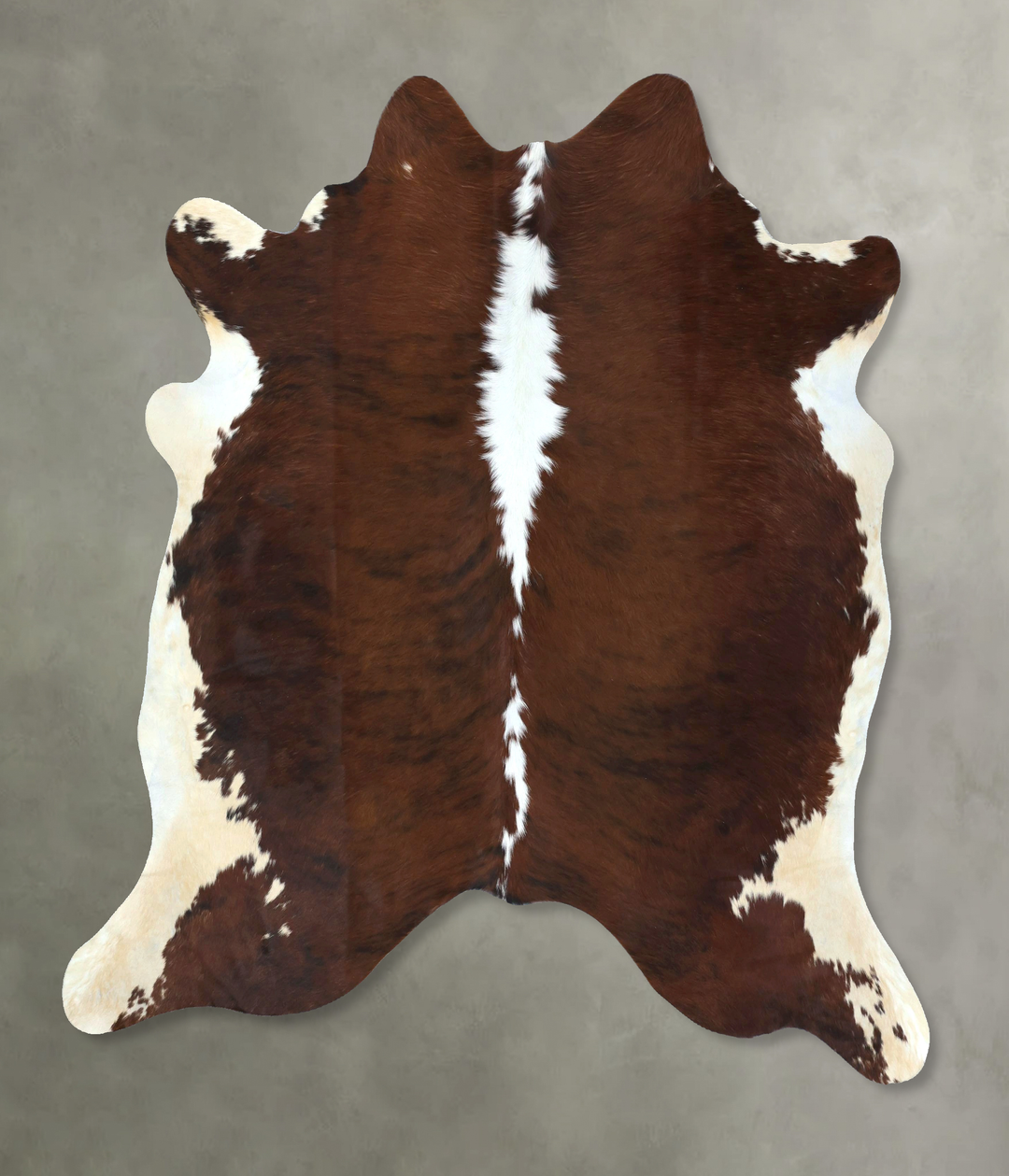 Tricolor X-Large Brazilian Cowhide Rug 7'0"H x 6'6"W #B20535 by Hudson