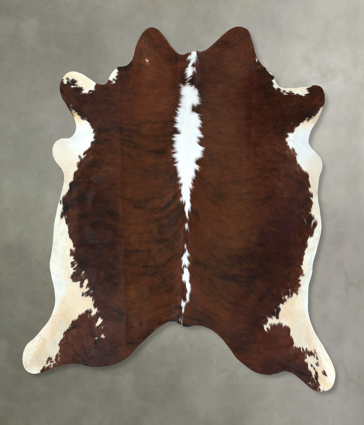 Tricolor X-Large Brazilian Cowhide Rug 7'0"H x 6'6"W #B20535 by Hudson Hides