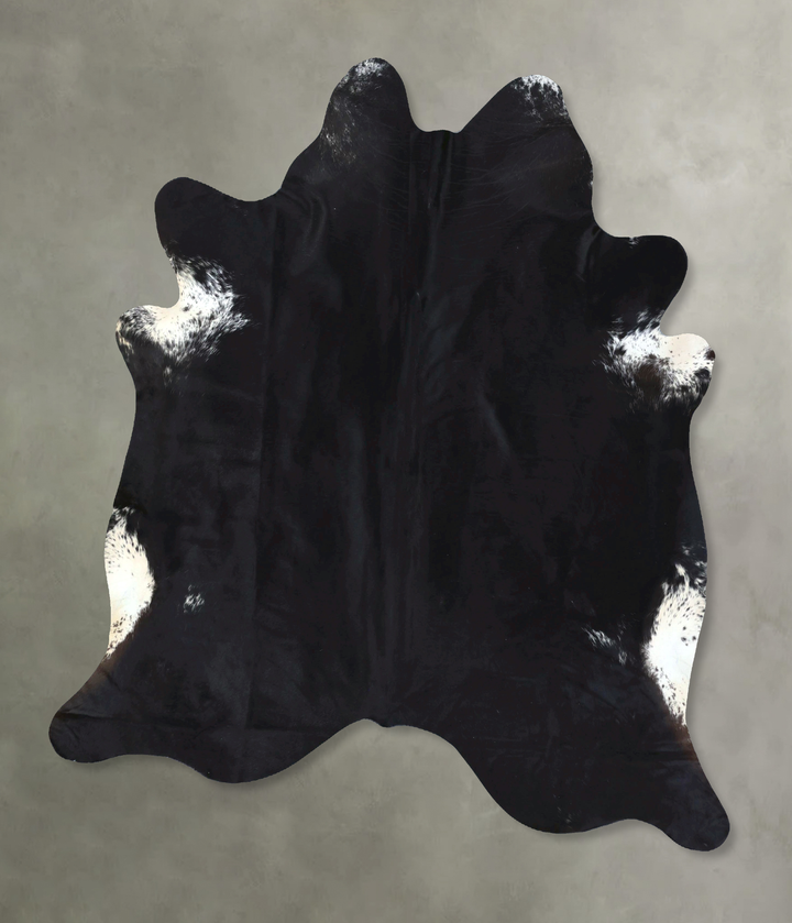 Black and White X-Large Brazilian Cowhide Rug 7'7"H x 6'6"W #B20536 by Hudson Hides