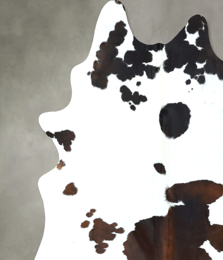 Chocolate and White XX-Large Brazilian Cowhide Rug 8'2"H x 7'3"W #B20538 by Hudson Hides