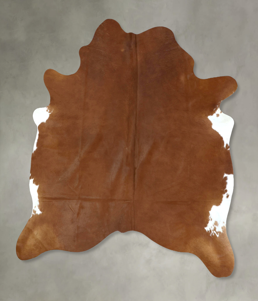 Solid Brown XX-Large Brazilian Cowhide Rug 7'11"H x 6'8"W #B20546 by Hudson Hides