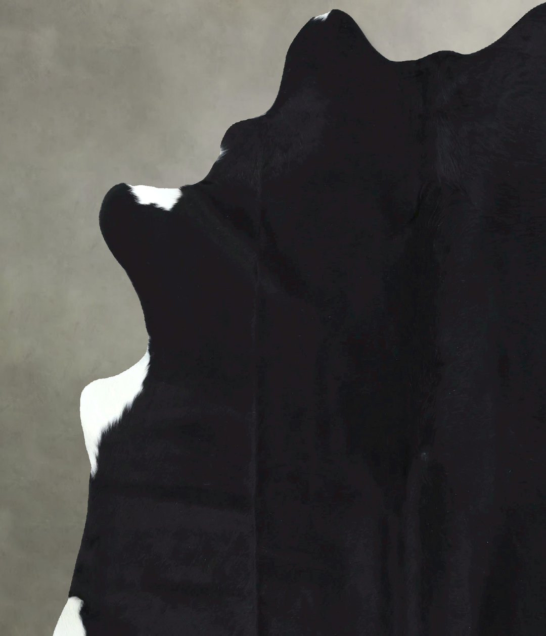 Solid Black XX-Large Brazilian Cowhide Rug 7'10"H x 6'5"W #B20547 by H