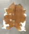 Beige and White XX-Large Brazilian Cowhide Rug 8'6