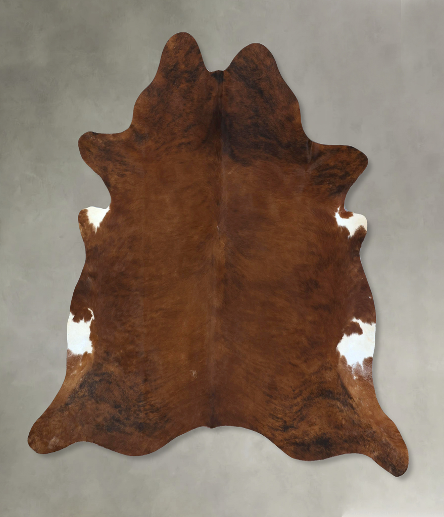 Medium Brindle XX-Large Brazilian Cowhide Rug 7'7"H x 6'11"W #B20549 by Hudson Hides