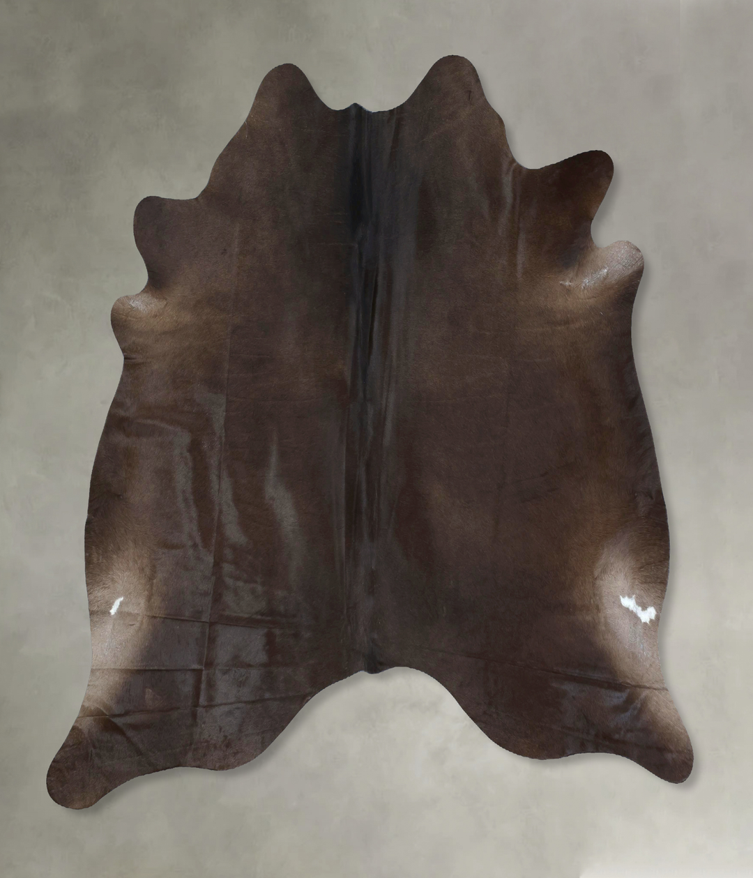 Chocolate X-Large Brazilian Cowhide Rug 6'10"H x 7'1"W #B20551 by Huds