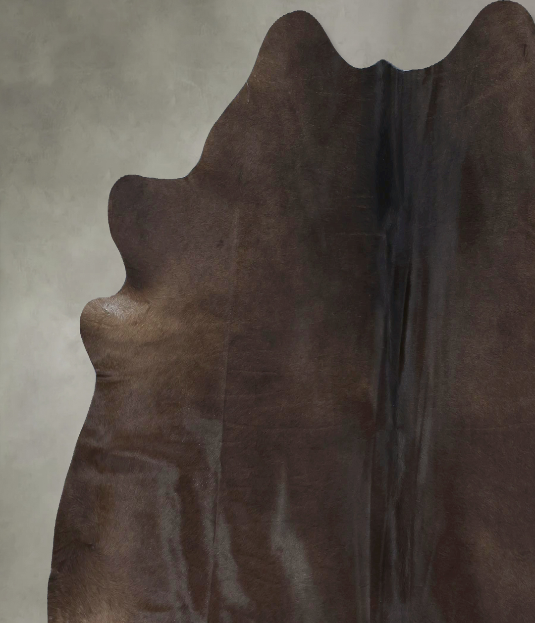 Chocolate X-Large Brazilian Cowhide Rug 6'10"H x 7'1"W #B20551 by Huds