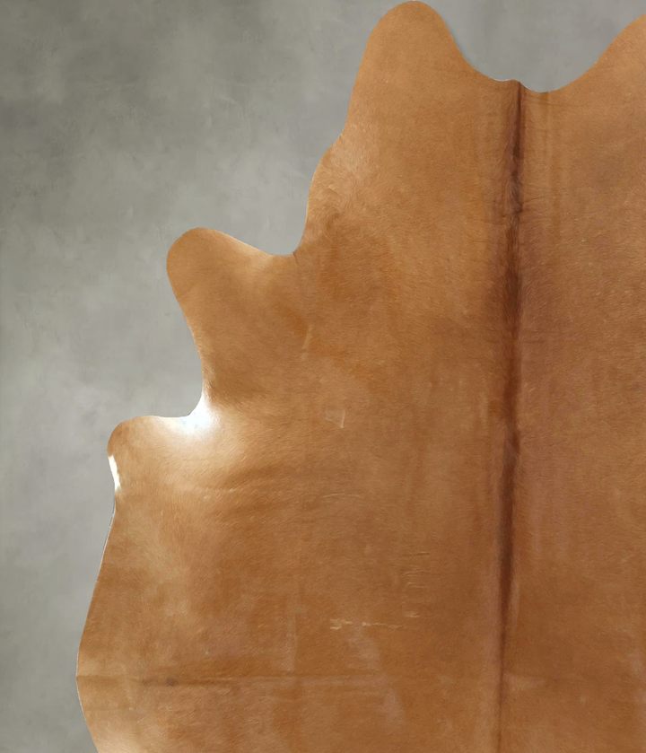 Solid Brown XX-Large Brazilian Cowhide Rug 7'8"H x 6'7"W #B20556 by Hudson Hides