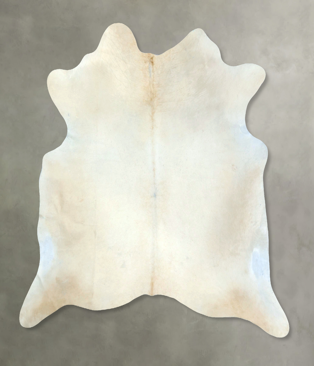 Ivory with Beige X-Large Brazilian Cowhide Rug 7'0"H x 6'8"W #B20559 b