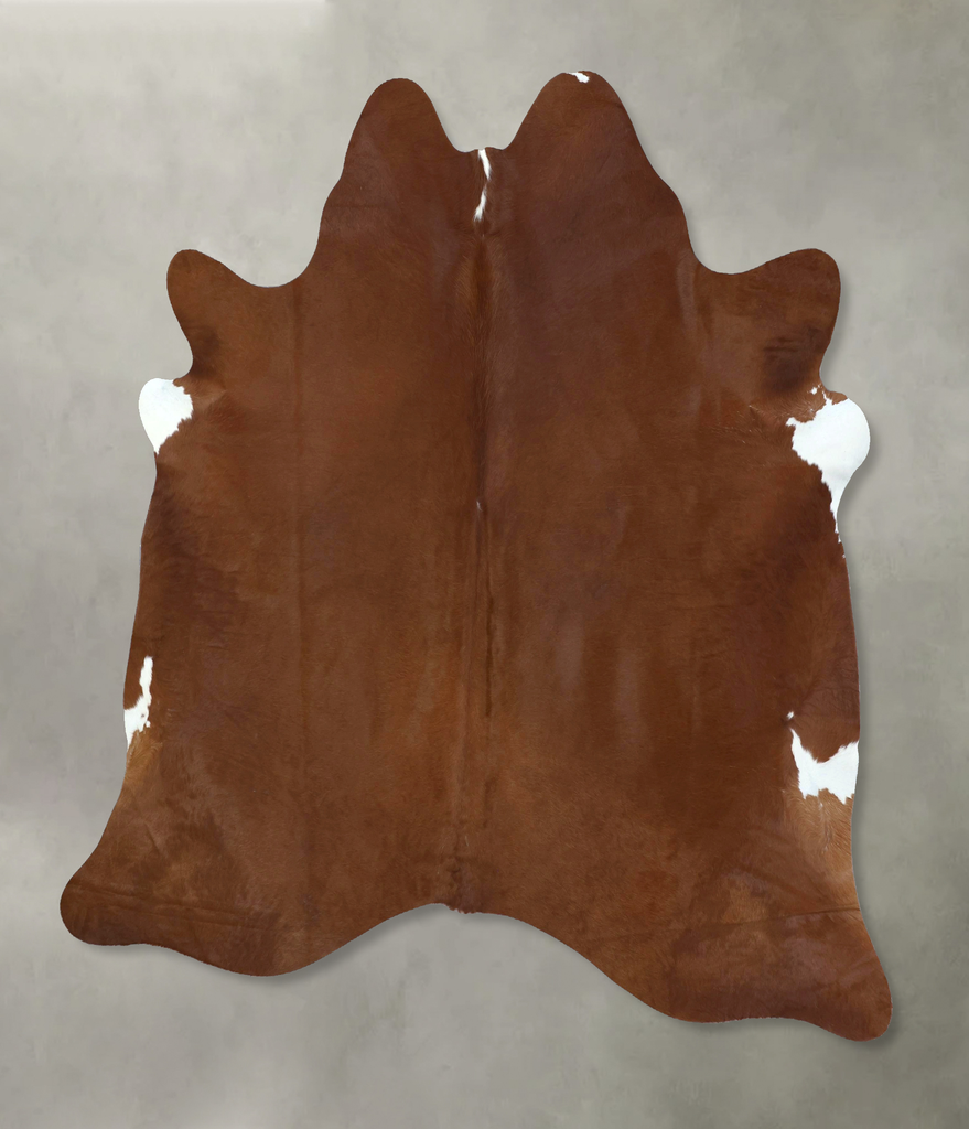 Solid Brown XX-Large Brazilian Cowhide Rug 7'11"H x 6'11"W #B20560 by Hudson Hides
