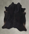 Solid Black X-Large Brazilian Cowhide Rug 7'4