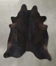 Solid Black X-Large Brazilian Cowhide Rug 7'2"H x 6'10"W #B20565 by Hudson Hides