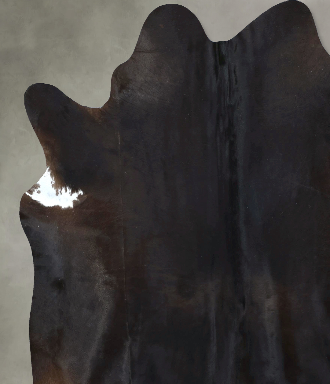Solid Black XX-Large Brazilian Cowhide Rug 7'8"H x 6'11"W #B20566 by H