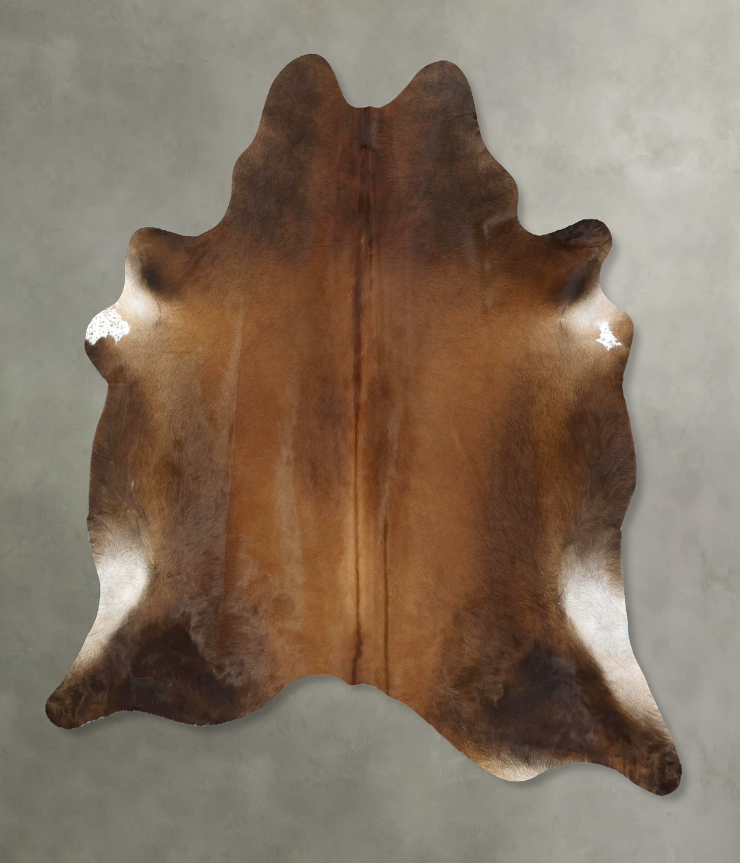 Warm Caramel XX-Large Brazilian Cowhide Rug 7'6"H x 6'11"W #B20576 by 