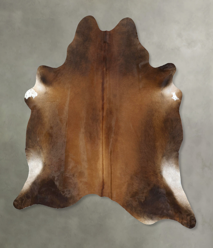 Warm Caramel XX-Large Brazilian Cowhide Rug 7'6"H x 6'11"W #B20576 by Hudson Hides