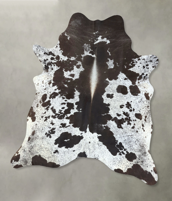 Salt and Pepper Black XX-Large Brazilian Cowhide Rug 8'9"H x 7'2"W #B20578 by Hudson Hides