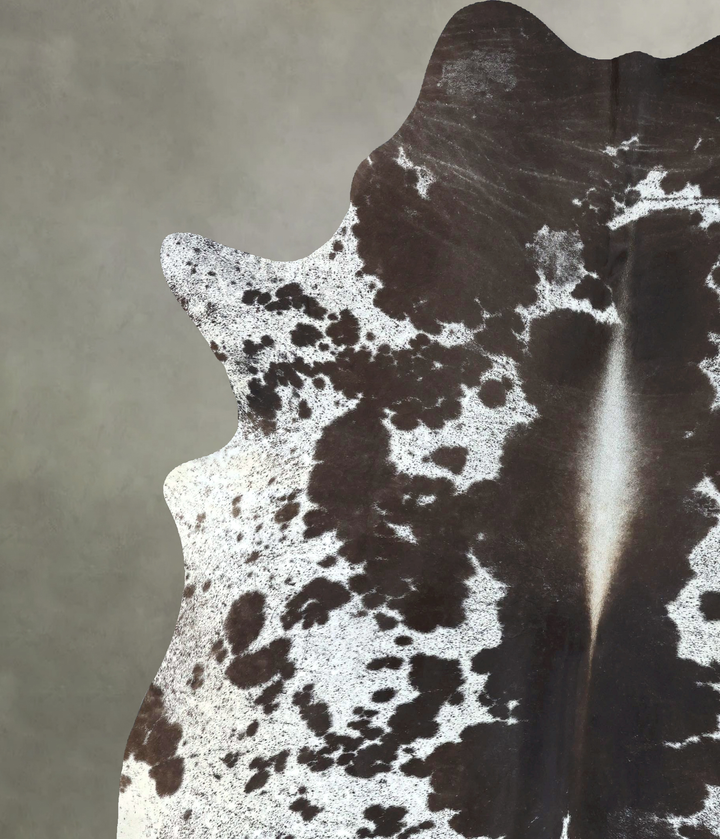 Salt and Pepper Black XX-Large Brazilian Cowhide Rug 8'9"H x 7'2"W #B20578 by Hudson Hides