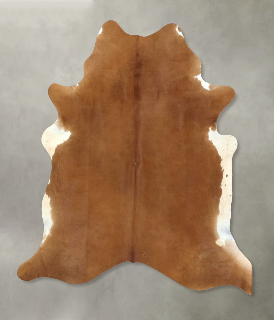 Solid Brown X-Large Brazilian Cowhide Rug 7'7"H x 6'4"W #B20579 by Hudson Hides