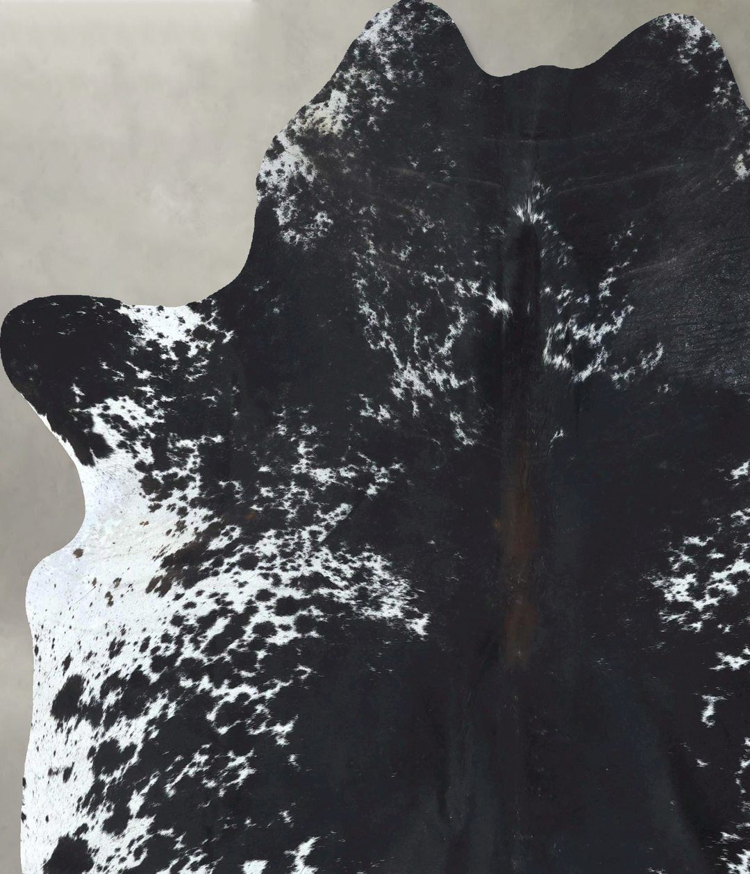 Salt and Pepper Black XX-Large Brazilian Cowhide Rug 7'9"H x 6'7"W #B2