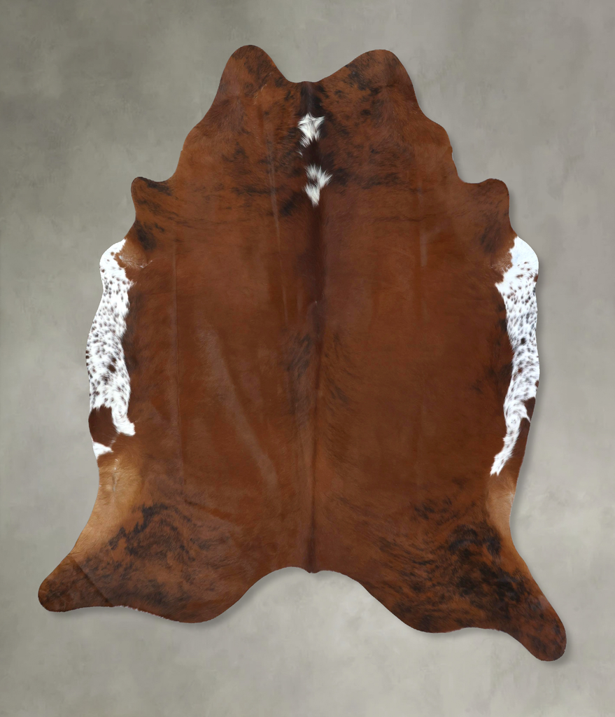 Medium Brindle X-Large Brazilian Cowhide Rug 7'6"H x 6'4"W #B20583 by Hudson Hides