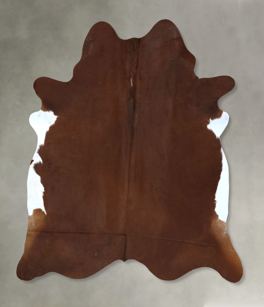 Solid Brown X-Large Brazilian Cowhide Rug 7'7"H x 6'5"W #B20592 by Hudson Hides
