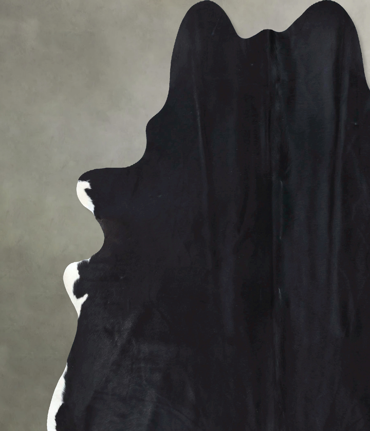 Black and White XX-Large Brazilian Cowhide Rug 8'2"H x 7'1"W #B20593 by Hudson Hides