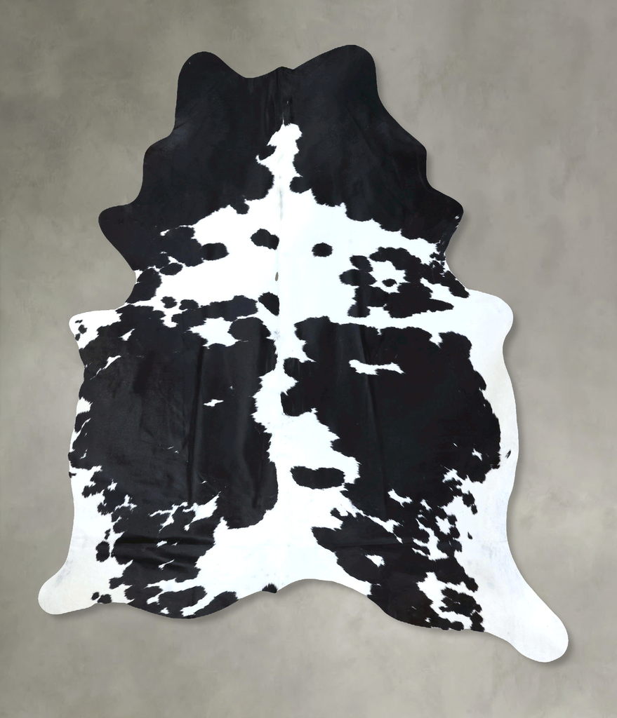 Black and White XX-Large Brazilian Cowhide Rug 9'0"H x 6'9"W #B20595 by Hudson Hides