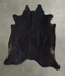 Solid Black XX-Large Brazilian Cowhide Rug 7'2