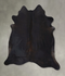 Solid Black X-Large Brazilian Cowhide Rug 7'3